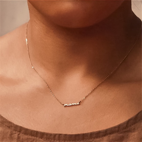 ⚜️𝟯𝟬%𝗢𝗙𝗙 𝗯𝘂𝗻𝗱𝗹𝗲𝘀 𝟯+⚜️ NEW Mama Handwriting Stainless Steel Necklace - Picture 9 of 15